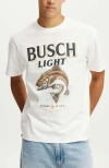 Cotton On Premium License Loose Fit T-shirt In Lcn Bud Vintage White Busch