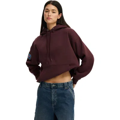 Cotton On Premium Oversized Graphic Hoodie In Brown