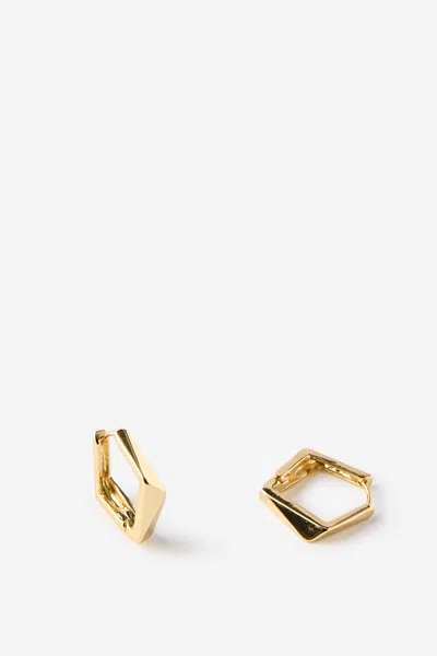 Cotton On Premium Plated Mid Hoop Earring In Gold