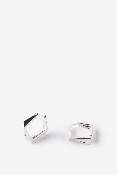 Cotton On Premium Plated Mid Hoop Earring In Metallic