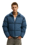 Cotton On Puffer Jacket In Blue