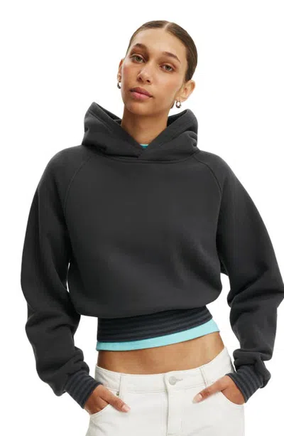 Cotton On Raglan Hoodie In Gray
