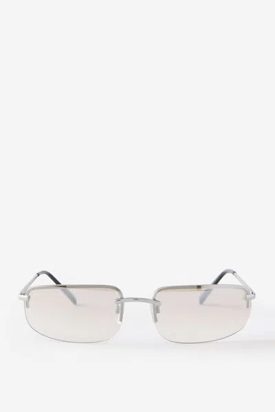 Cotton On Reece Rimless Metal Sunglasses In Gray