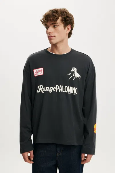 Cotton On Regular Fit Graphic Ls T-shirt In Black