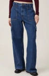 Cotton On Relaxed Cargo Jean In Nordic Blue