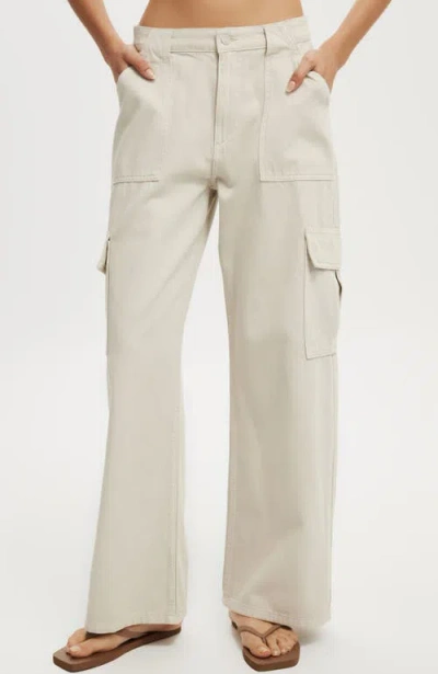Cotton On Relaxed Cargo Jean In Soft Taupe