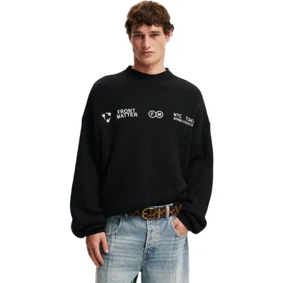 Cotton On Relaxed Crew Knit In Black