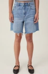 Cotton On Women's Relaxed Denim Short In Breeze Blue Worn