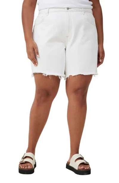 Cotton On Relaxed Denim Shorts In Vintage White