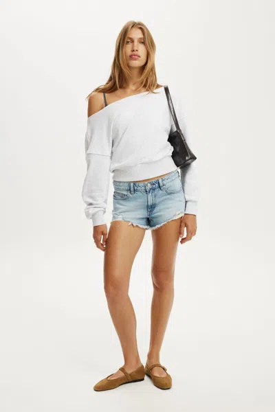 Cotton On Relaxed Off Shoulder Sweatshirt In White