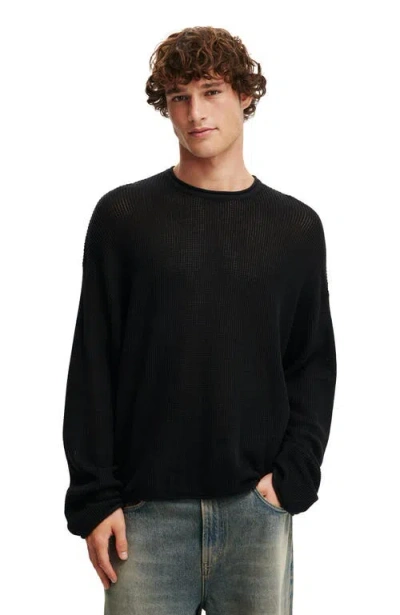 Cotton On Relaxed Summer Knit In Black