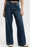 Cotton On Relaxed Wide Jean In Deepwater Blue Hem
