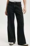 Cotton On Relaxed Wide Jean In Graphite Black