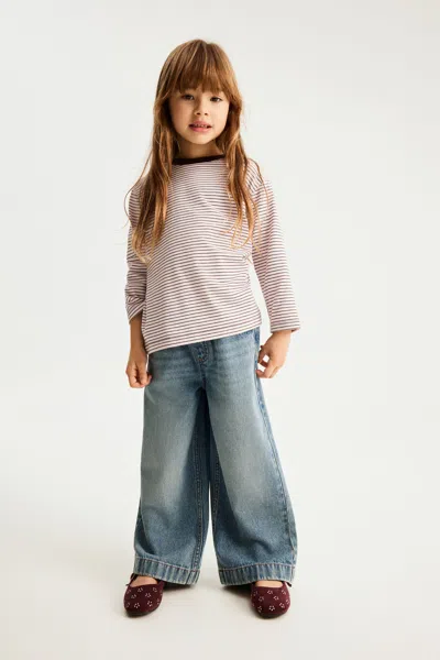 Cotton On Kids' Relaxed Wide Leg Denim Jean In Blue