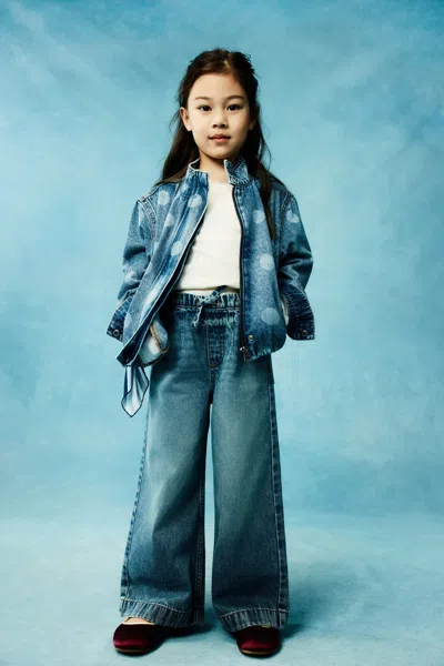 Cotton On Kids' Relaxed Wide Leg Denim Jean In Blue