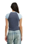 Cotton On Retro Raglan Graphic Tee In Blue