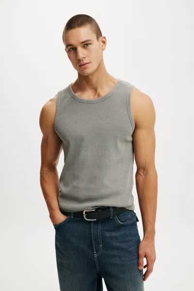 Cotton On Rib Tank In Gray