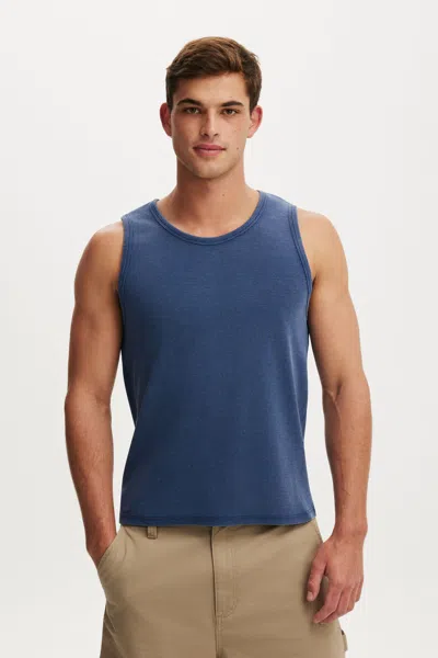 Cotton On Rib Tank In True Navy Wash