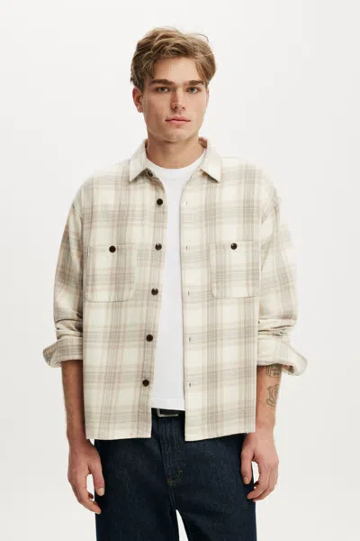 Cotton On Richmond Long Sleeve Shirt In Neutral
