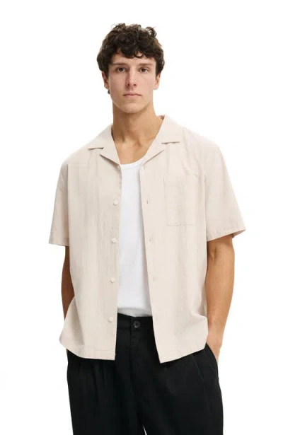 Cotton On Riviera Short Sleeve Shirt In Neutral