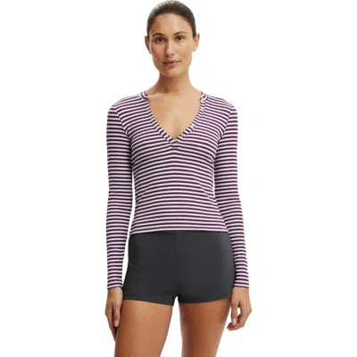 Cotton On Ryan Henley Long Sleeve In Pink