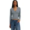 Cotton On Ryan Henley Long Sleeve In Blue