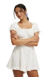 Cotton On Sadie Button Through Playsuit In White