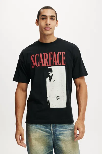 Cotton On Scarface Movie Box Fit T-shirt In Black