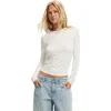 Cotton On Sheer Layer Crew Long Sleeve In White