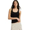 Cotton On Sheer Layer Scoop Tank In Black