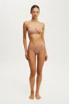 Cotton On Sheer Mid Rise G String Brief In Neutral