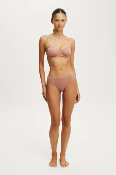 Cotton On Sheer Mid Rise G String Brief In Neutral
