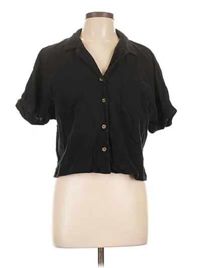 Pre-owned Cotton On Short Sleeve Blouse In Black