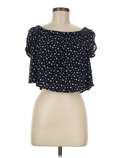 Pre-owned Cotton On Short Sleeve Blouse In Black