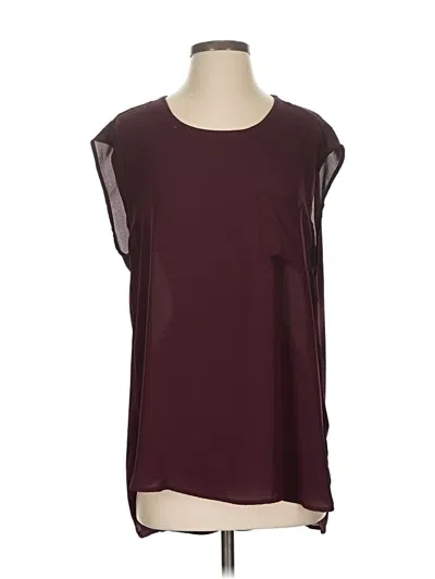Pre-owned Cotton On Short Sleeve Blouse In Burgundy