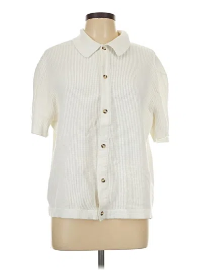 Pre-owned Cotton On Short Sleeve Blouse In Ivory
