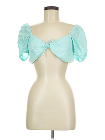Pre-owned Cotton On Short Sleeve Blouse In Teal