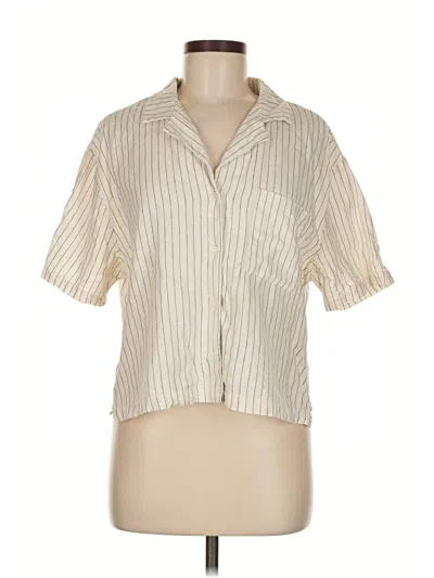 Pre-owned Cotton On Short Sleeve Blouse In White