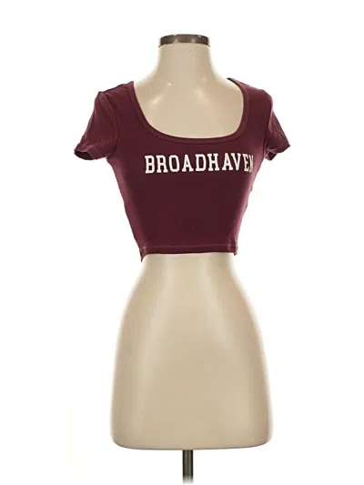 Pre-owned Cotton On Short Sleeve T-shirt In Burgundy