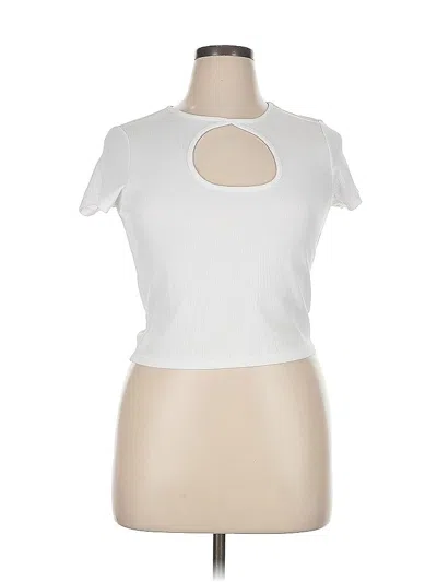 Pre-owned Cotton On Short Sleeve T-shirt In White