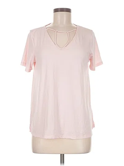Pre-owned Cotton On Short Sleeve Top Pink Keyhole Neckline Tops