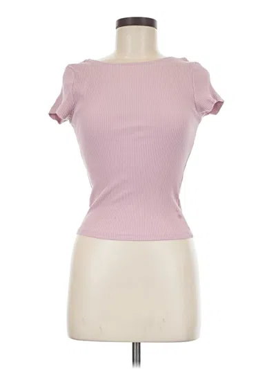 Pre-owned Cotton On Short Sleeve Top Pink Sweetheart Neckline Tops