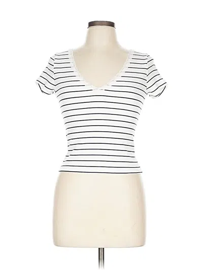 Pre-owned Cotton On Short Sleeve Top White Sweetheart Neckline Tops