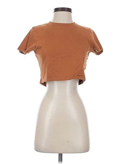 Pre-owned Cotton On Short Sleeve T-shirt In Brown