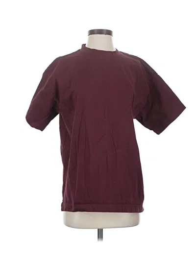 Pre-owned Cotton On Short Sleeve T-shirt In Burgundy