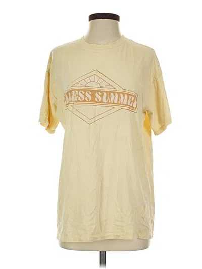 Pre-owned Cotton On Short Sleeve T-shirt In Gold