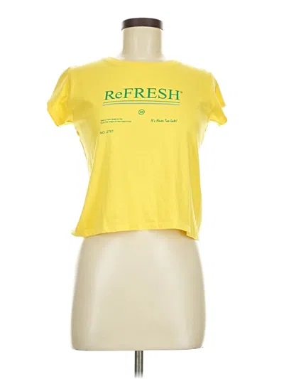 Pre-owned Cotton On Short Sleeve T-shirt In Yellow