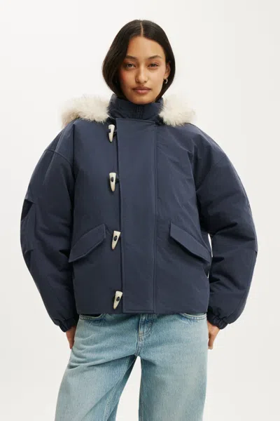 Cotton On Sierra Parka Jacket In Blue
