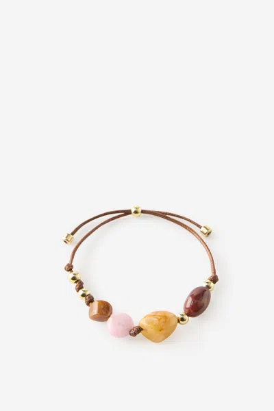 Cotton On Single Bracelet In Multi Bead Pink Ceramic Shell