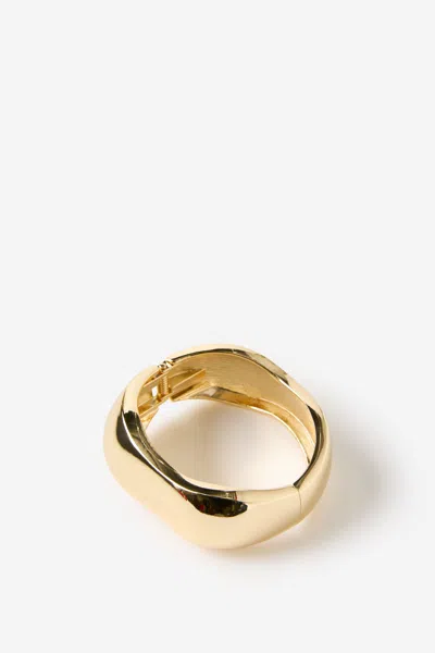 Cotton On Single Bracelet In Up Gold Bubble Hinge Bangle